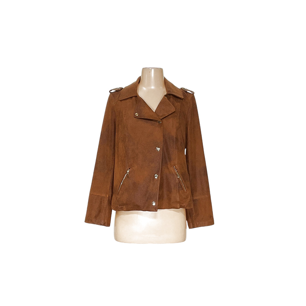Chico's Brown Polyurethane Basic Jacket - Women's… - image 1